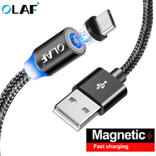 Olaf Magnetic Cable Nylon Braided Micro USB Magnet Cable For Xiaomi Data Charger Cable for Samsung S8 S9 Android Mobile Phone 2024 - buy cheap