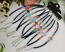 Mixed Colour Crystal Beads Cross Bracelet Vintage Cuff Charms Bangle  Women Fashion Jewelry Craft Gifts Accessories 6pcs 2024 - buy cheap