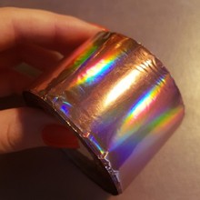 1Roll 4cm*120M Holographic Nail Foil Roll Rose Gold Shiny Transfer Foil Sticker Manicure Nail Art Tips Nail Foil Decoration XZ02 2024 - buy cheap