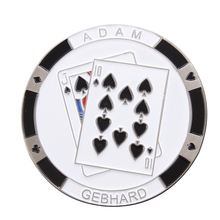 Símbolo de póker personalizado, moneda redonda pintada, monedas de metal hechas a medida 2024 - compra barato