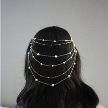 New imitation pearl Bridal Hairpin Tiara Wedding Hair Accessories Jewelry tiara head chain hair jewelry headpiece bijouterie 2024 - buy cheap