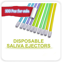 100 Pcs /pack  Muti-color Hotselling Disposable Dentist Dental Saliva Ejectors 2024 - buy cheap