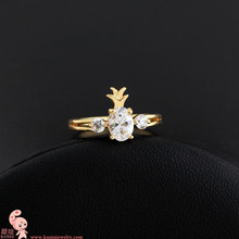 New Arrival Hot Sale Wedding Bridal Jewelry Luxury Clear Crystal Lovely Pineapple Rings Women's Jewelry 2024 - buy cheap