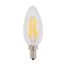 Lámpara de araña LED E12, 4W, C35, luz LED tipo vela regulable transparente, Vintage, Edison, lámparas de filamentos, AC120V, blanco cálido, 2700K, 50 Uds. 2024 - compra barato