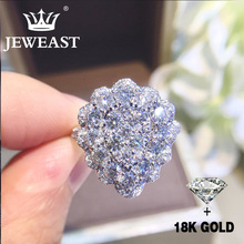 Natural Diamond 18K Gold Pure Gold Ring Beautiful Gemstone Ring Good Upscale Trendy Classic Party Fine Jewelry Hot Sell New 2020 2024 - buy cheap