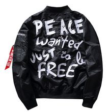 Mens Jackets and Coats Hip Hop Jacket Men Clothes Cotton Embroidery Peace Jacket Zipper Coat Men Ma1 Bomber Jacket Us Size 2024 - buy cheap
