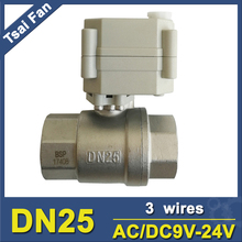 High Quality Brand New Electric Automatic Ball Valve 2 Way Stainless Steel NPT/BSP 1" AC/DC9-24V 3 Wires On/Off 5 Sec CE/IP67 2024 - buy cheap