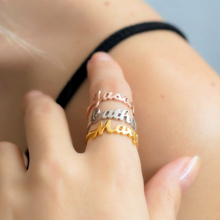 Lateefah anillos personalizados de acero inoxidable personalizados grabados con tu nombre de texto para hombres mujeres anillo accesorios regalos 2024 - compra barato