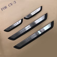 car styling Fit for Mazda CX-3 CX3 2017 2018 car scuff plate door exterior outer sill trim welcome pedal 2024 - buy cheap