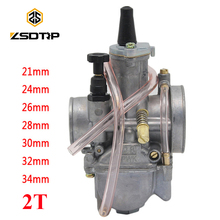 Zsdtrp 2-carburador de motocicleta pwk, carburador de 21, 24, 26, 28, 30, 32 e 34mm com jato de energia para corridas, moto, yz85, cr85, ax100, gt750, nsr250r 2024 - compre barato