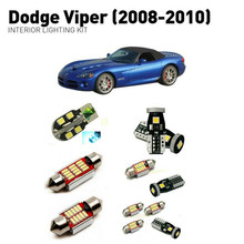 Luzes led internas para carros, kit de iluminação automotiva, para dodge viper 2008-2010, 9 peças, canbus 2024 - compre barato