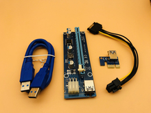 50 Uds VER 006C PCI-E PCI E exprés 1X a 16X tarjeta vertical USB 3,0 Cable SATA a 6Pin Cable de alimentación 60CM para BTC minero Bitcoin minería 2024 - compra barato