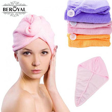 Новый 2017 марки Beroyal полотенце --3ПК из микрофибры полотенце Magic волосы полотенцем сушки тюрбана оберните сухой быстрый осушитель ванной фен полотенце 2024 - купить недорого