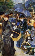 Oil Painting Reproduction on linen canvas,the umbrellas by pierre auguste renoir , Free DHL Shipping,100%handmade,museum quality 2024 - buy cheap