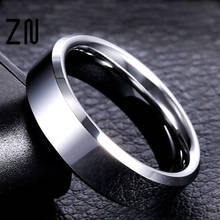 ZN 2018 новое кольцо из нержавеющей стали для женщин и мужчин 8 мм гладкое кольцо из титановой стали вечерние лучший подарок 2024 - купить недорого