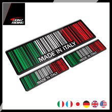 High Quality 3D Bar Code Sticker Made In Italy Sticker for Car Styling for Motorbike Decals 2024 - buy cheap