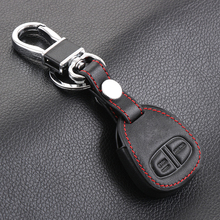 New design Genuine Leather cover wallet key remote case For Mitsubishi outlander ASX colt LANCER Grandis Pajero sport 2 buttons 2024 - buy cheap