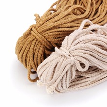 5mm Beige Brown Braided Cotton Rope Twisted Cord Rope DIY Craft Macrame Woven String Home Textile Accessories Craft Gift 2024 - buy cheap