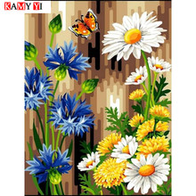 KAMY YI-pintura de diamante redondo/cuadrado completa, cuadro artesanal 5D, punto de mosaico de flores, bordado de diamantes para decoración del hogar, regalo HYY 2024 - compra barato