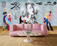 beibehang Custom fashion stereo wallpaper retro hand-painted beauty clothing store indoor tooling wall papers home decor behang 2024 - buy cheap