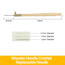 Wooden Handle Crochet Hook With 3 Needles Quality French Crochet Embroidery Beading Hoop Sewing Tool Set DIY Craft 2024 - buy cheap