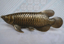 Chinese Folk Culture HandMade Brass Bronze statue Fish Sculpture 2024 - buy cheap