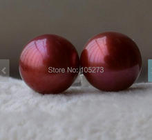 Pendientes de perlas de agua dulce para mujer, aretes de perlas AAA de 8-9MM, Color púrpura y rojo, joyería encantadora de boda 2024 - compra barato