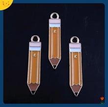 OYKZA  Alloy Enamel Pencil Charms Pendants for Bracelet Keychain Necklace Jewelry Making 7x32MM 30pcs a lot 2024 - buy cheap