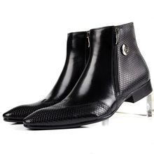 Botas masculinas em couro legítimo eur45, tamanho grande, marrom/preto, programa chelsea, calçados de tornozelo, sapatos sociais masculinos 2024 - compre barato