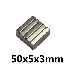 5Pcs 50x5x3mm Super Strong Powerful Neodymium Magnet Block Permanent N35 NdFeB Small Magnetic Magnets Squareal 2024 - buy cheap