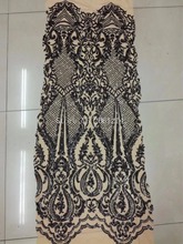 fashionable Nigerian lace fabrics french lace fabric BZL-11617 sequins african tulle laces fabrics 2024 - buy cheap