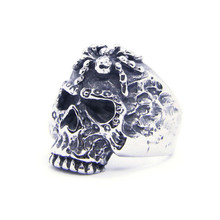 1 unid Dropship nuevo diseño Spider Ghost Skull Ring 316L Acero inoxidable moda banda fiesta Demon cráneo anillo 2024 - compra barato