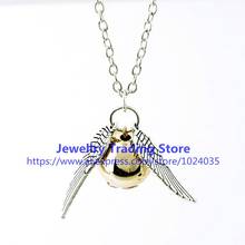 Retro Fashion Snitch Gold Pendant Movie Necklace Angel Wing Chain Gold Necklaces & Pendants Hot Sale Lady Women Necklace 2024 - buy cheap