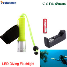 Xm-l t6 lanterna led de mergulho 10w, luz autêntica de 100%, 3800lm, subaquática, para mergulho 2024 - compre barato