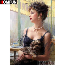 HOMFUN Full Square/Round Drill 5D DIY Diamond Painting "Oil painting beauty" Embroidery Cross Stitch 5D Home Decor  A07716 2024 - buy cheap