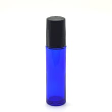 1pcs 10ml Roll Glass Bottle On Empty Perfume Essential Oil Blue Bottle 10ml Test Stainless Steel Roll-On Vial 2024 - buy cheap