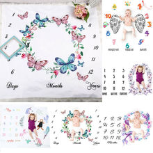 2019 New Newborn Toddler Infant Cartoon Baby Number Blanket for Photography Photo Prop Shoots 100*100cm Props 2024 - buy cheap