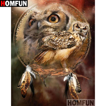 HOMFUN Full Square/Round Drill 5D DIY Diamond Painting "owl" Embroidery Cross Stitch 5D Home Decor  A16150 2024 - buy cheap