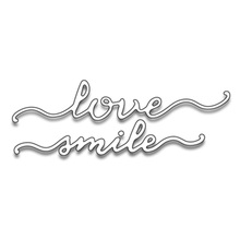 Love Smile English Words Metal Cutting Dies Stencil for DIY Scrapbooking Decorative Crafts Supplies Embossing Paper Card Making 2024 - buy cheap