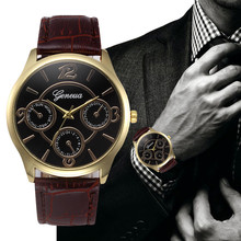 Аналоговые кварцевые наручные часы в ретро-стиле с кожаным ремешком 2024 - купить недорого