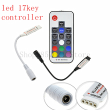 17key mini RF wireless led RGB remote Controller with 4pin female DC for 5050 RGB LED Strip Lights Black / White 2024 - buy cheap