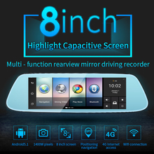 RoverOne 8'' Android GPS Navigator HD Video Car DVR Dash Cam Rearview Mirror Radar Detector Dual Camera Recorder 4G Bluetooth 2024 - buy cheap