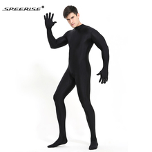 SPEERISE Black Spandex Zentai Full Body Skin Tight Jumpsuit Unisex Zentai Suit Bodysuit Costume for Women Unitard Lycra Dancewea 2024 - купить недорого