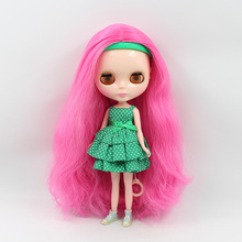 Muñecas desnudas blyth, cabello rojo, rosa, adecuado para bricolaje, KDIE I 2024 - compra barato