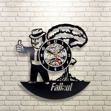 Fallout Vinyl Wall Clock Art Gift Room Modern Home Record Vintage Decoration 2024 - buy cheap