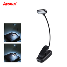 Luz LED portátil para lectura nocturna, lámpara de escritorio con cuello de cisne, Flexible y ajustable para dormitorio, funciona con pilas AAA, 5 LED 2024 - compra barato