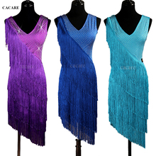 CACARE Fringed Dress Latin Dance Dress Women Latin Dance Competition Dresses Salsa Costumes Customize D0286 Tassels 2024 - buy cheap