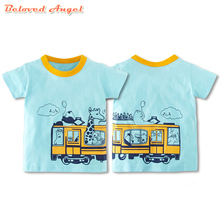 2019 Baby Tops Boys Girls T-Shirt 100% Cotton Summer Short Sleeves Tops Children's Clothing Cartoon Baby Boy Girl Creative Tees 2024 - buy cheap