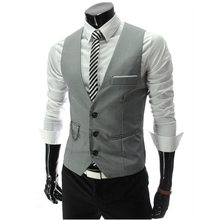 2020 New Arrival Dress Vests For Men Slim Fit Mens Suit Vest Male Waistcoat Gilet Homme Casual Sleeveless Formal Business Jacket 2024 - buy cheap