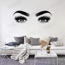 Big Eyes With Eyelash Pattern Wall Stickers for Beauty Salon Living Room Vinyl Wallpaper Decals Waterproof Home Murals TA322 2024 - buy cheap